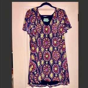 Judith March colorful, flowy dress